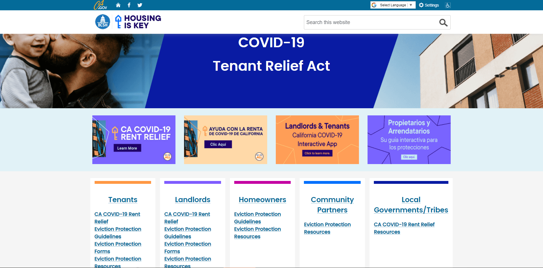 COVID 19 Tenant Relief Act